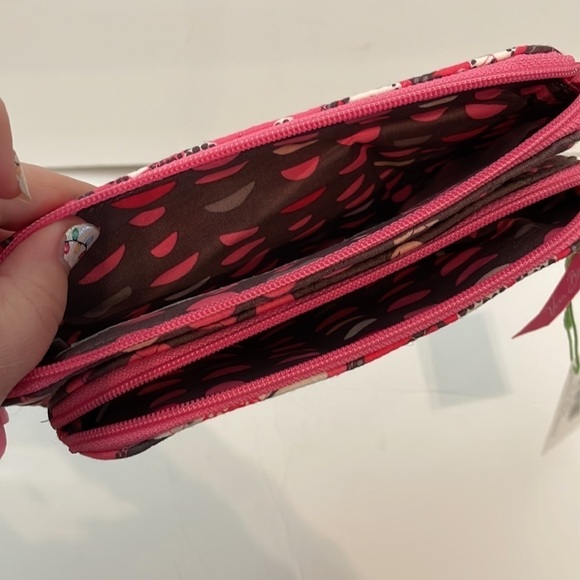 Vera Bradley Double zip Cosmetic Bag in Blush Pink Design new with tags - Picture 12 of 13